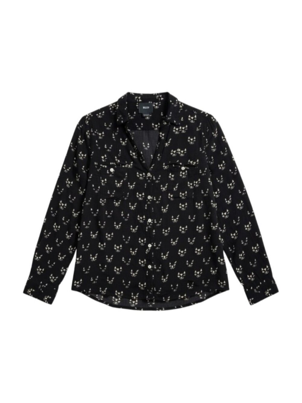 Maeve Conversationalist Clever Cat Blouse Women’s 6 US Anthropologie‎